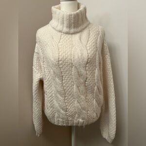 🌹5 for $50🌹Chunky Cable Knit Funnel Neck Oversized Sweater